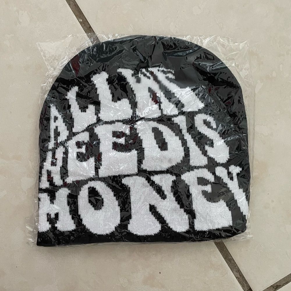 All We Need Is Money Y2K Beanie
